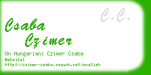 csaba czimer business card